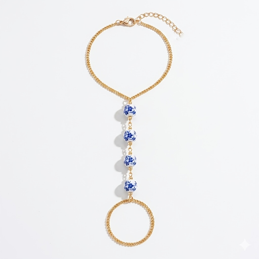 Women's Summer Retro National Style Connected Bracelet, Unique Design